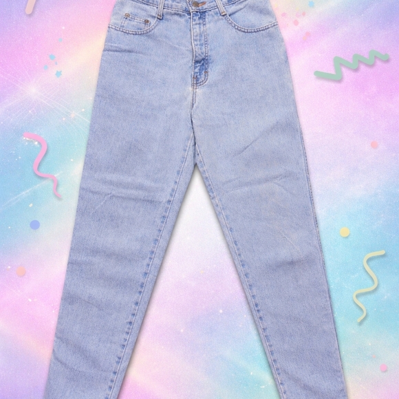 County Seat Denim - Vintage County Seat High Rise Relaxed Mom Jeans 5/6S Light Wash Y2K Baggy USA
